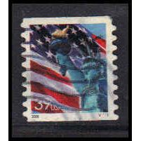 Used 3983 39c Lady Liberty and U.S. Flag Fine CNS V1111 P/UL W4877