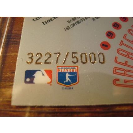 1996 Donruss, Greatest Hits, FRANK THOMAS HOF, White Sox, #8, #'d3227/5000