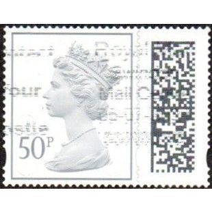 2022 Machin £0-50p Value. M22L QR Code. From Counter Sheet Fine Usedl Off Paper