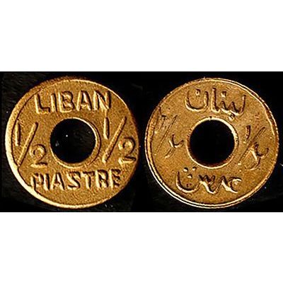 Lebanon 1/2 Piastre 1941 1/2 Ghirsh Used Coin