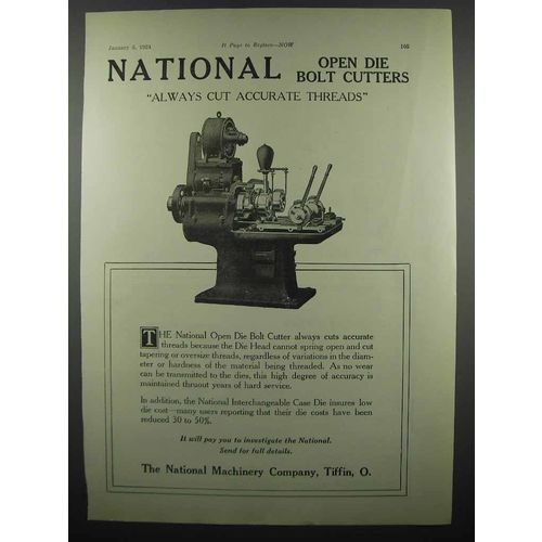 1924 National Machinery Co. Open Die Bolt Cutter Ad