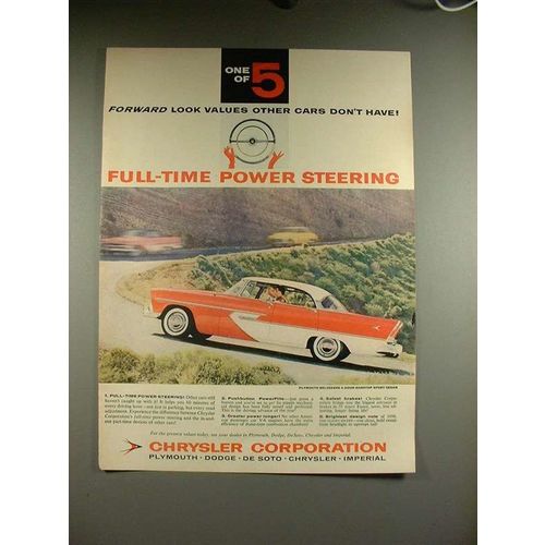 1956 Plymouth Belvedere 4-door Hardtop Sport Sedan Ad