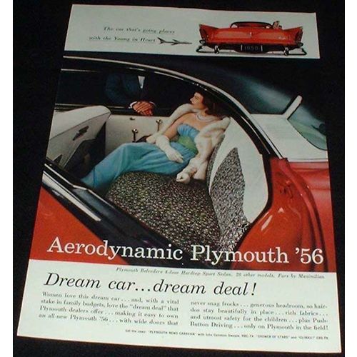 1956 Plymouth Belvedere 4-door Sport Sedan Ad
