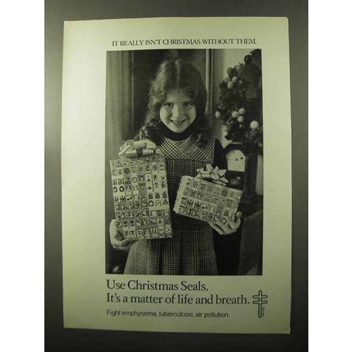1970 Christmas Seals Ad - Isn't Christmas Without Them