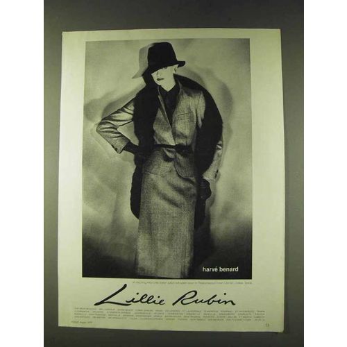 1979 Lillie Rubin Harve Benard Fashion Ad