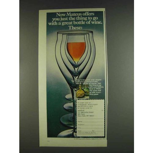 1978 Mateus Rose and White Wine Ad