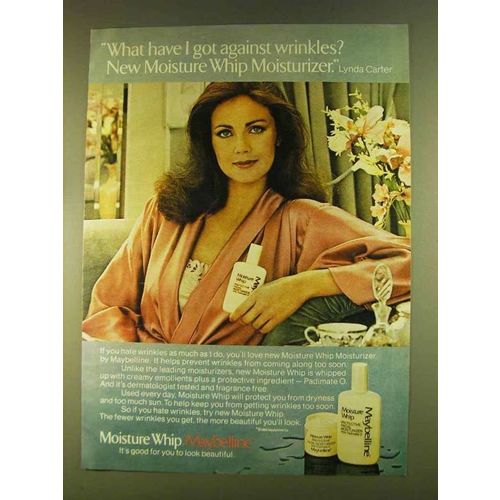 1980 Maybelline Moisture Whip Ad - Lynda Carter