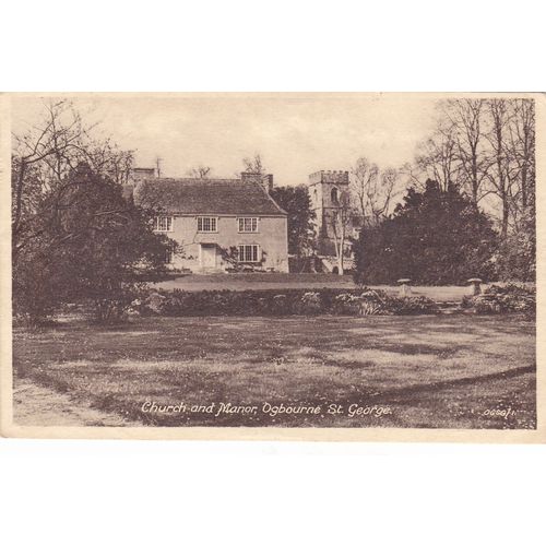 Church and Manor Ogbourne St George Wiltshire Postcard (WL76340)