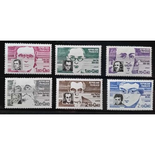 FRANCE: 1984 SG2602/7 set of 6 MNH : Red Cross Fund. Celebrities