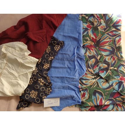 S7 100% Silk Scrap Fabric Lot Material Reclaimed clothing over 3 oz Crafting