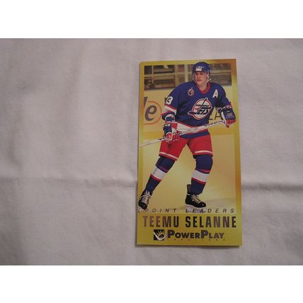 Teemu Selanne 1993/94 Fleer Powerplay POINT LEADERS NO. 16
