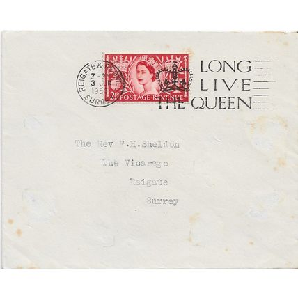 GB 1953 2.5d Coronation FDC Reigate pm