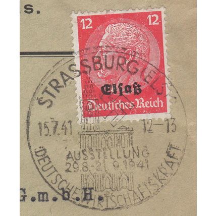 Elsass, German Occupation 1941, Cover w/ Michel #7. Used