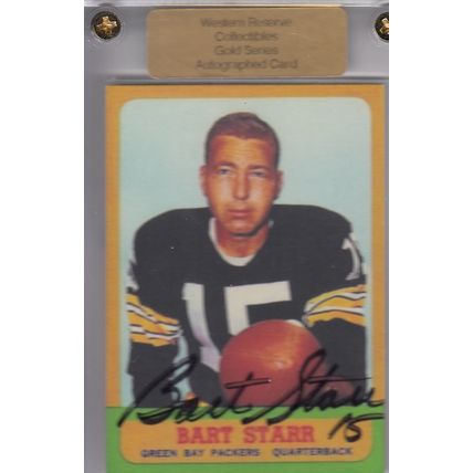 BART STARR 1963 AUTOGRAPHED WESTERN RESERVE GREEN BAY PACKERS HOF SB CHAMPION QB