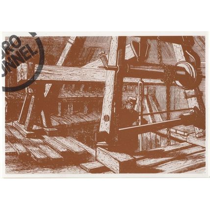 Euro Tunnel Sangatte French Works 1876 Victorian Transport Art Postcard