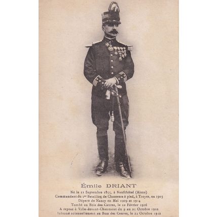 Emile Driant WW1 French Military Leader Postcard
