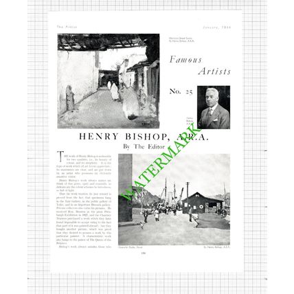 Henry Bishop Artist - 1934 Article