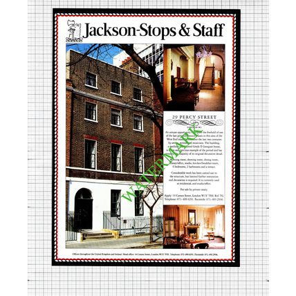29 Percy Street London W1 / Oxshott Surrey Crowborough Sale Advert -1991 Cutting