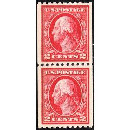 442, Mint NH 2¢ Coil Pair With PSAG Cert .. Stuart Katz