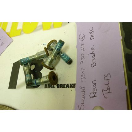 SUZUKI GSX750 F REAR BRAKE DISC BOLTS #1 BIKE BREAKING FIFE (CON-D)