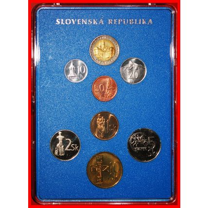 UNCOMMON:SLOVAKIA★SET 10-20-50 HELLERS 1-2-5-10 CROWNS 1998★LOW START★NO RESERVE
