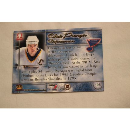 Chris Pronger 1997/98 Pacific Omega GOLD NO. 196