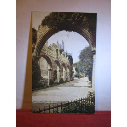 MONASTERY RUINS, CANTERBURY CATHEDRAL unused antique postcard by Photochrom =