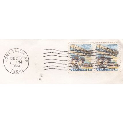 United States 1978 Fort Smith Arizona postmark on Wright Brothers SG A1736 VGC
