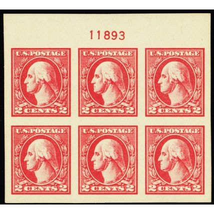 533, Mint XF NH RARE Top Plate Block of Six Cat $1800.00 - Stuart Katz