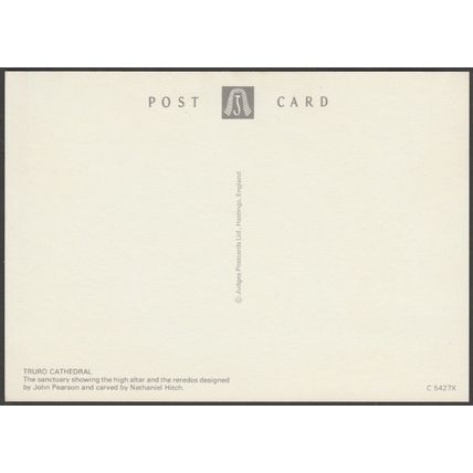 Sanctuary and High Altar, Truro Cathedral, Cornwall, c.1980s - Judges Postcard