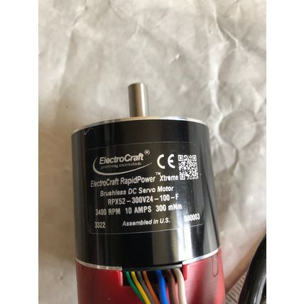 ELECTROCRAFT RPX52-300V24-100-F RAPIDPOWER XTREME BRUSHLESS DC SERVO MOTOR,SS