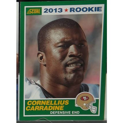 2013 Score CORNELLIUS CARRADINE (49ers) Rookie Card #341