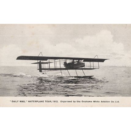 Daily Mail Waterplane Tour 1912 Grahame White Aviation Old Postcard