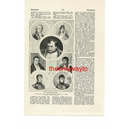Bonaparte Family, Book Illustration (Print), c1907