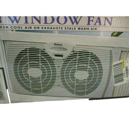 Holmes 2001 HAWF2021 Dual Blade Twin Window Fan Reversible Air 2 Speed Setting