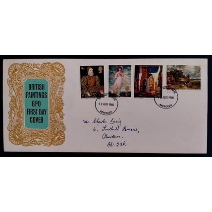 GB 1968 British Paintings FDC Aberdeen pm