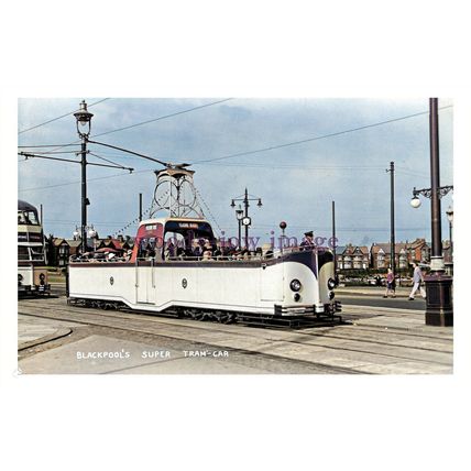 ptc4502 - Lancs. - One of Blackpool's Vintage Super Tram-Cars - print 6x4
