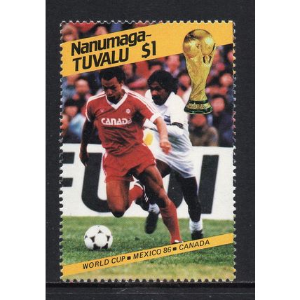 Tuvalu (Nanumaga) - 1986 - $1 Mexico '86 World Cup (Canada), MNH