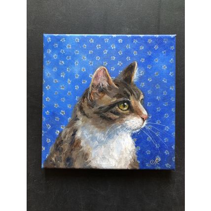 Oil Painting Cat Artwork Pet Painting