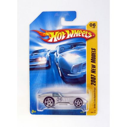Hot Wheels Shelby Cobra Daytona Coupe 6/180 New Models 6/36 Silver Die-Cast 2007