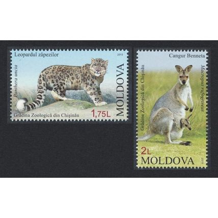 Moldova Snow Leopard Wallaby Chisinau Zoo 2v 2013 MNH SG#814-815