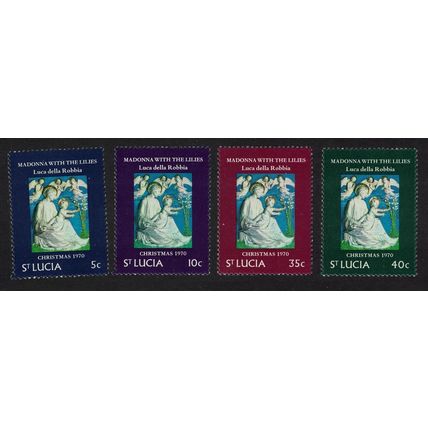 St. Lucia 'Madonna with the Lilies' Christmas 4v 1970 MNH SG#301-304