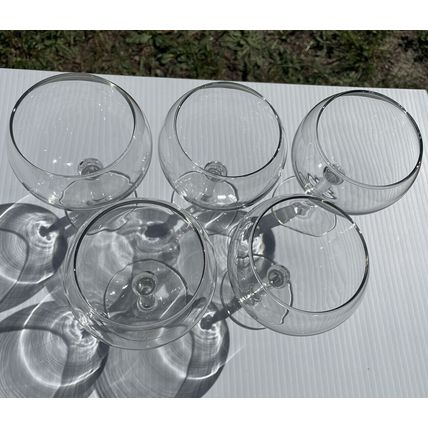 Wine Glasses/Goblets 5pc Lot Elegant Clear Glass Traditional Citation GOURMET