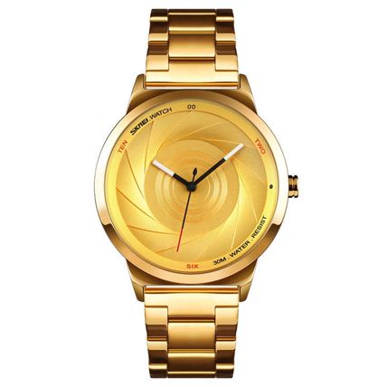 Skmei 9210 Fashion Trend Mens Business Wristwatch Simple Three-Dimensional Surfa
