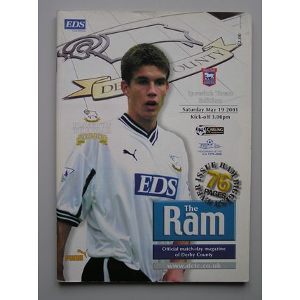 DERBY COUNTY v IPSWICH TOWN Premiership 19/05/2001