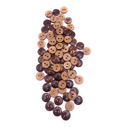13mm Natural Coconut Shell Buttons Brown 2 Hole Cardigans Sewing Knitting Crafts