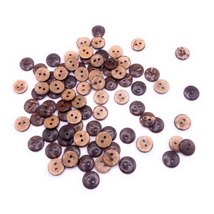 13mm Natural Coconut Shell Buttons Brown 2 Hole Cardigans Sewing Knitting Crafts