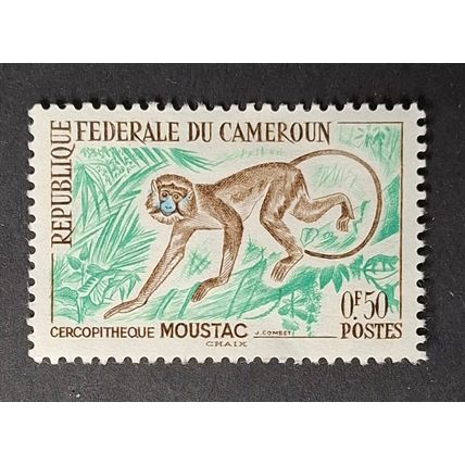 STAMP Cameroun SG309 1962 50c Moustached Guenon Mint Hinged