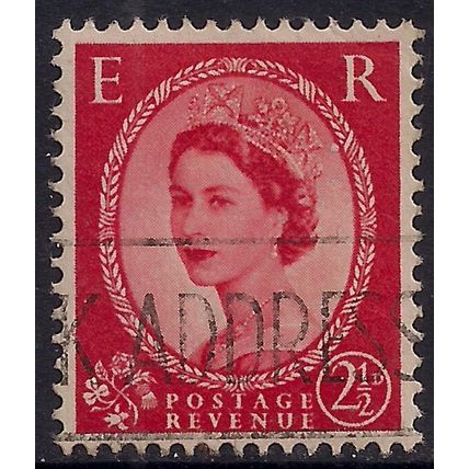 GB 1957 QE2 2 1/2d Red Wilding type 2 Wmk 165 SG 544b. ( H1242 )