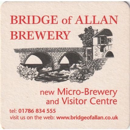 BEER MAT - BRIDGE OF ALLAN BREWERY - VISITOR CENTRE - (Cat No 001) - (2000)